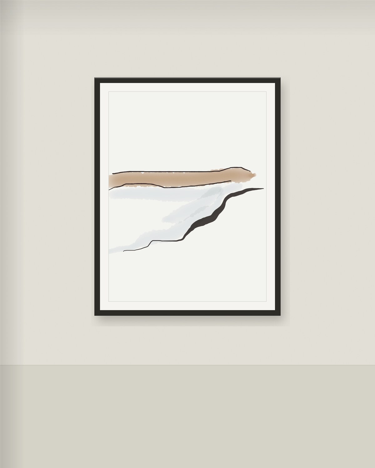 Curonian Spit print framed on a calm off-white wall